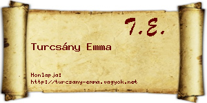 Turcsány Emma névjegykártya